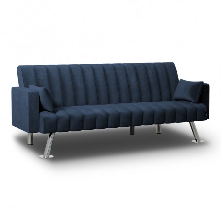 Sofá Cama 3 Plazas One Lines Azul Marino