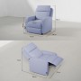 Sillón Relax Reclinable One Fabric Azul Celeste