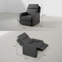 Sillón Relax Reclinable One Fabric Gris Marengo