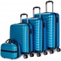 Set maletas 28, 24, 20,12" azul - 4 pzs